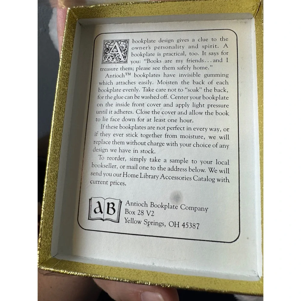 Vintage Antioch Bookplate Company Horse Bookplates Set of 2 Boxes Made in USA